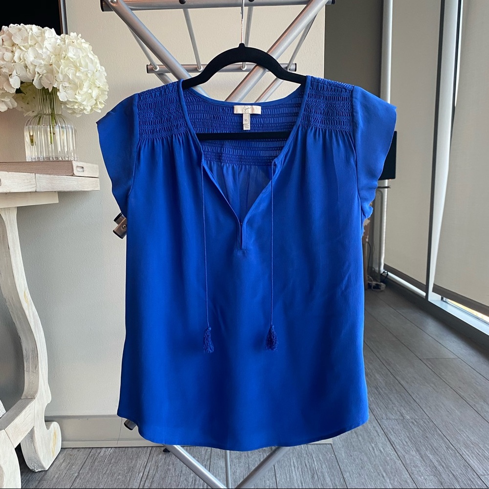 Joie Silk Short Sleeve Blouse